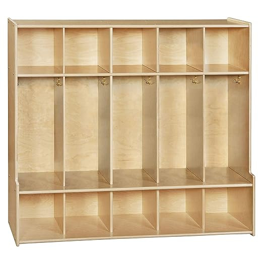 Contender 5 Section Classroom Coat Locker with Bench & Cubby Storage, Montessori Backpack & Cubby... | Amazon (US)