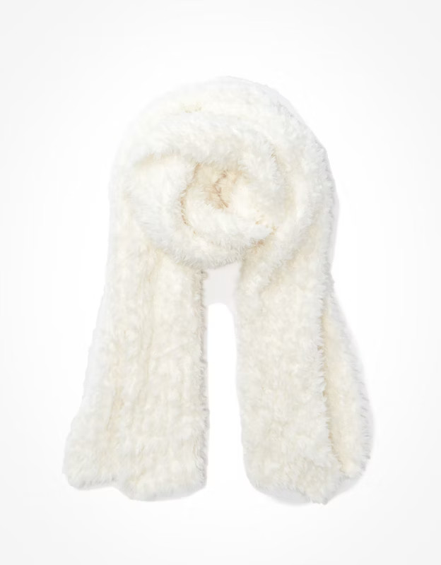 AE Fuzzy Sherpa Scarf | American Eagle Outfitters (US & CA)