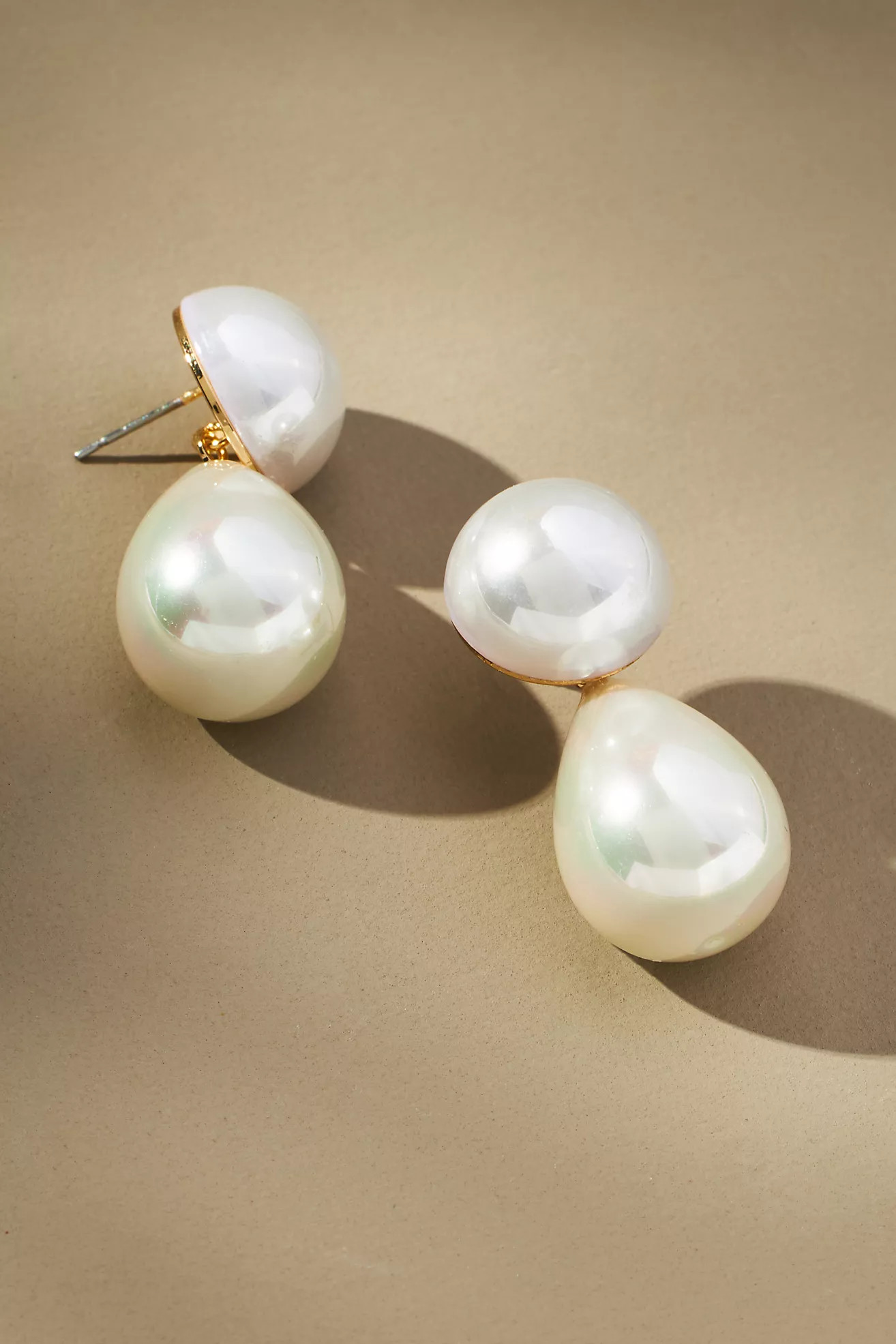 Double Pearl Drop Earrings | Anthropologie (US)