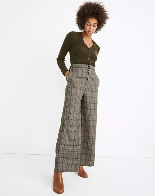 Huston Pull-On Full-Length Pants in Miltmore Plaid | Madewell