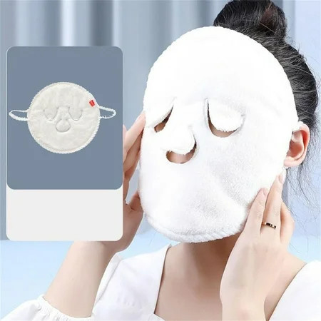 Clearance Reusable Face Towel Mask Aging Facial Coral Fleece Moisturizing Masks Cold Hot Skin Care Spa Towels For Women Girls Gift White Beach Towels | Walmart (US)