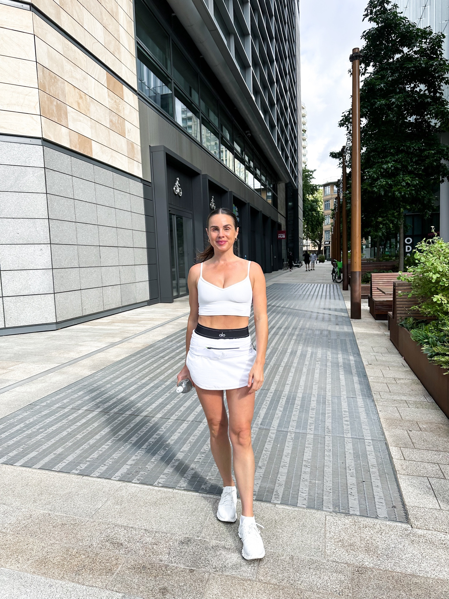 Lululemon sports bra, Alo skort, On trainers and running belt 🤍

#LTKstyletip #LTKuk #LTKfitness