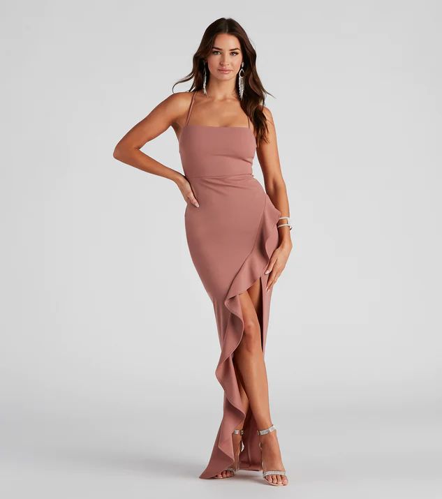 Tiffany Sleeveless High Slit Formal Dress | Windsor Stores