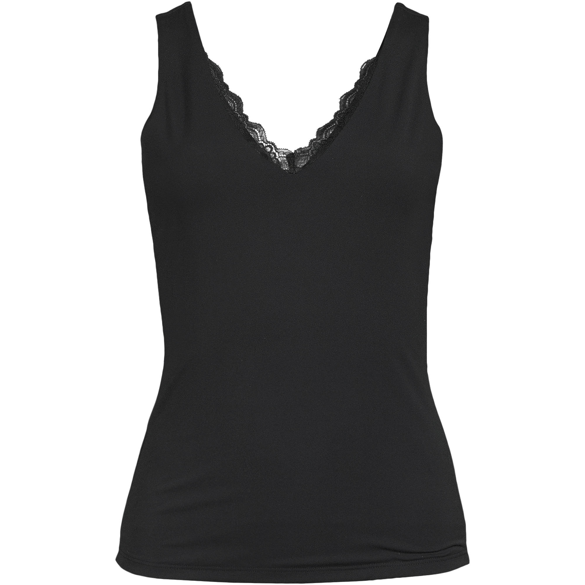 Women's Tugless Double Layer Lace V-Neck Tank Top | Lands' End (US)
