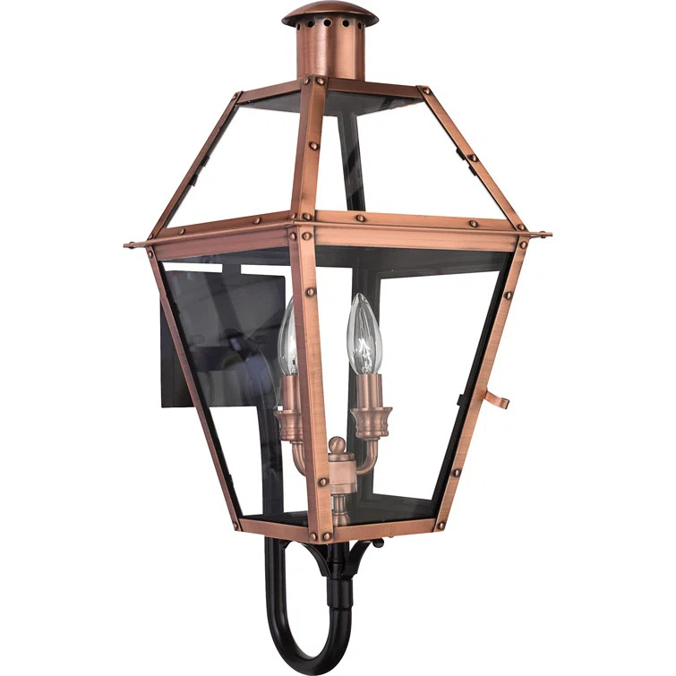 Fults Aged Copper 2 - Bulb 23.5" H Outdoor Wall Lantern | Wayfair Professional