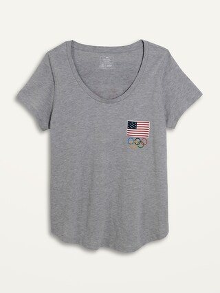 Team USA Graphic Scoop-Neck Tee for Women | Old Navy (US)