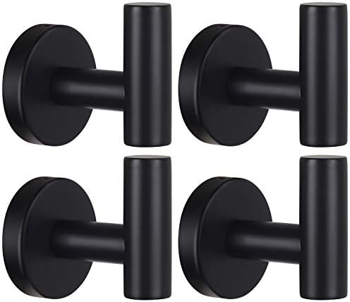 Wall Towel Hooks Coat Hook Bathroom Matte Black Robe Hook SUS 304 Stainless Steel Heavy Duty Door... | Amazon (US)