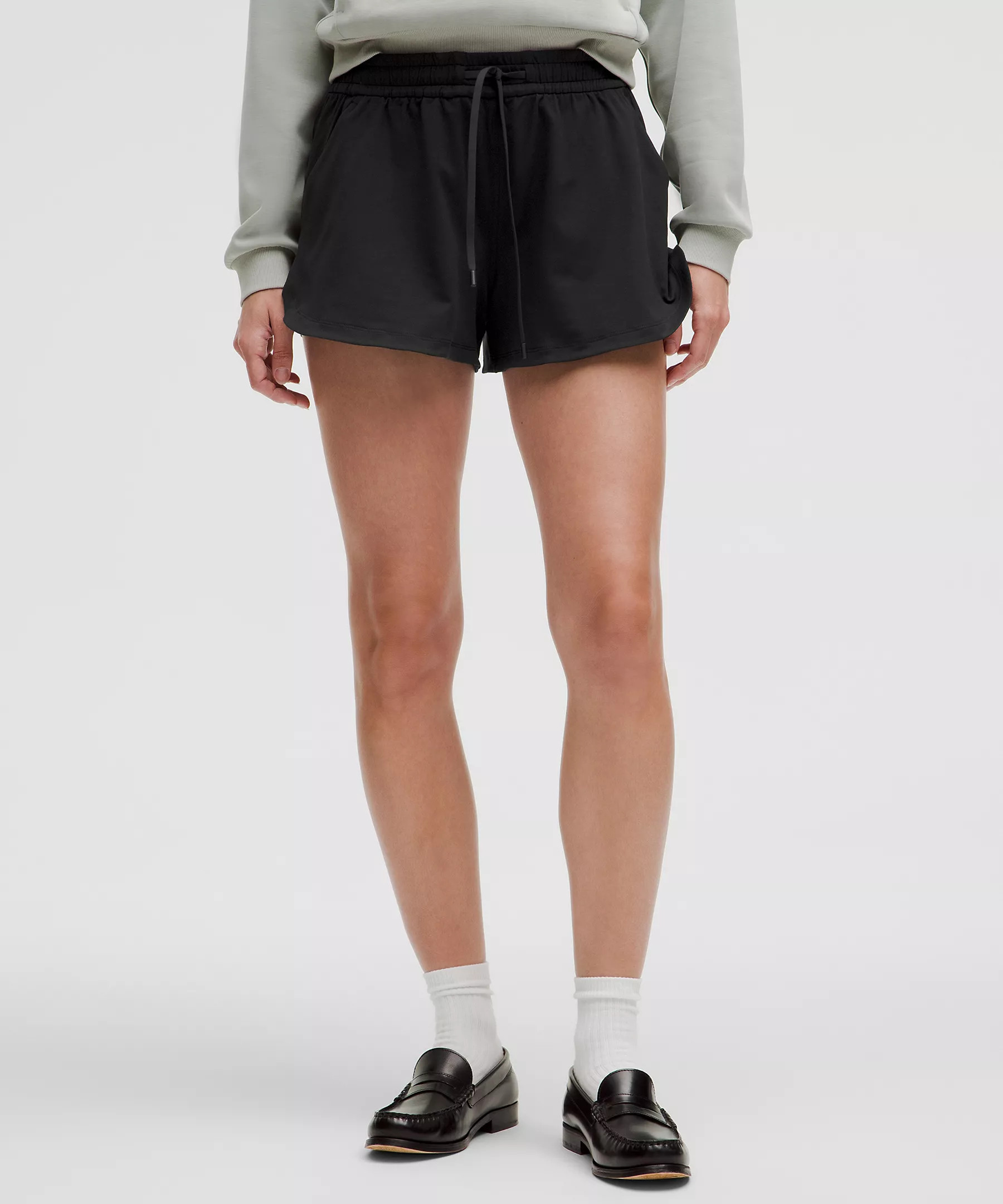 Soft Jersey Mid-Rise Curved-Hem Short 3" | Women's Shorts | lululemon | Lululemon (US)