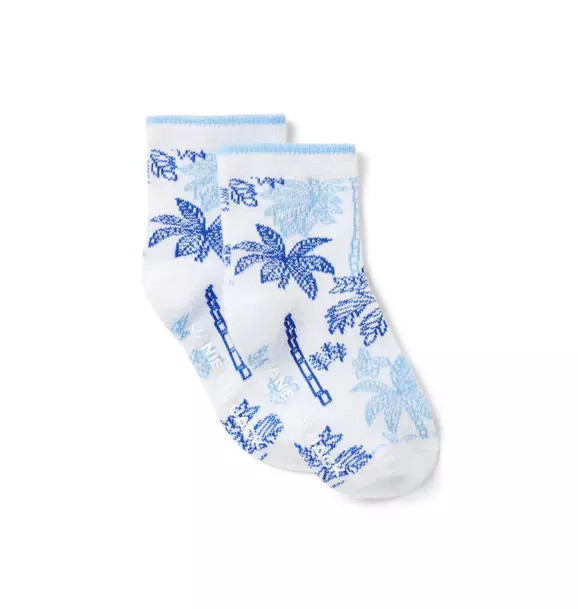 Baby Palm Toile Sock | Janie and Jack