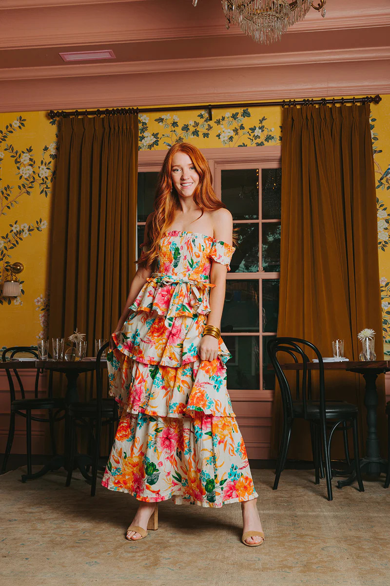 BuddyLove | Elena Tiered Maxi Dress | Gladiola | BuddyLove