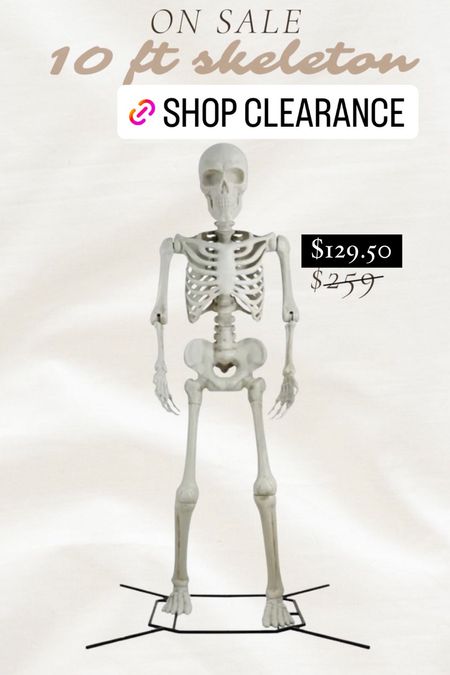 Walmart posable 10ft skeleton is currently on sale for under $130! 

#LTKHalloween #LTKsalealert #LTKHoliday