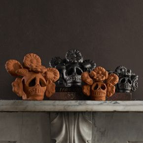 Terracotta Flower Skeleton Object | West Elm (US)