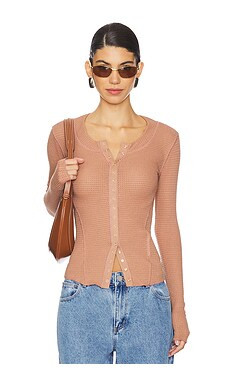Free People x Intimately FP Going Places Cardi In Cafe Latte from Revolve.com | Revolve Clothing (Global)