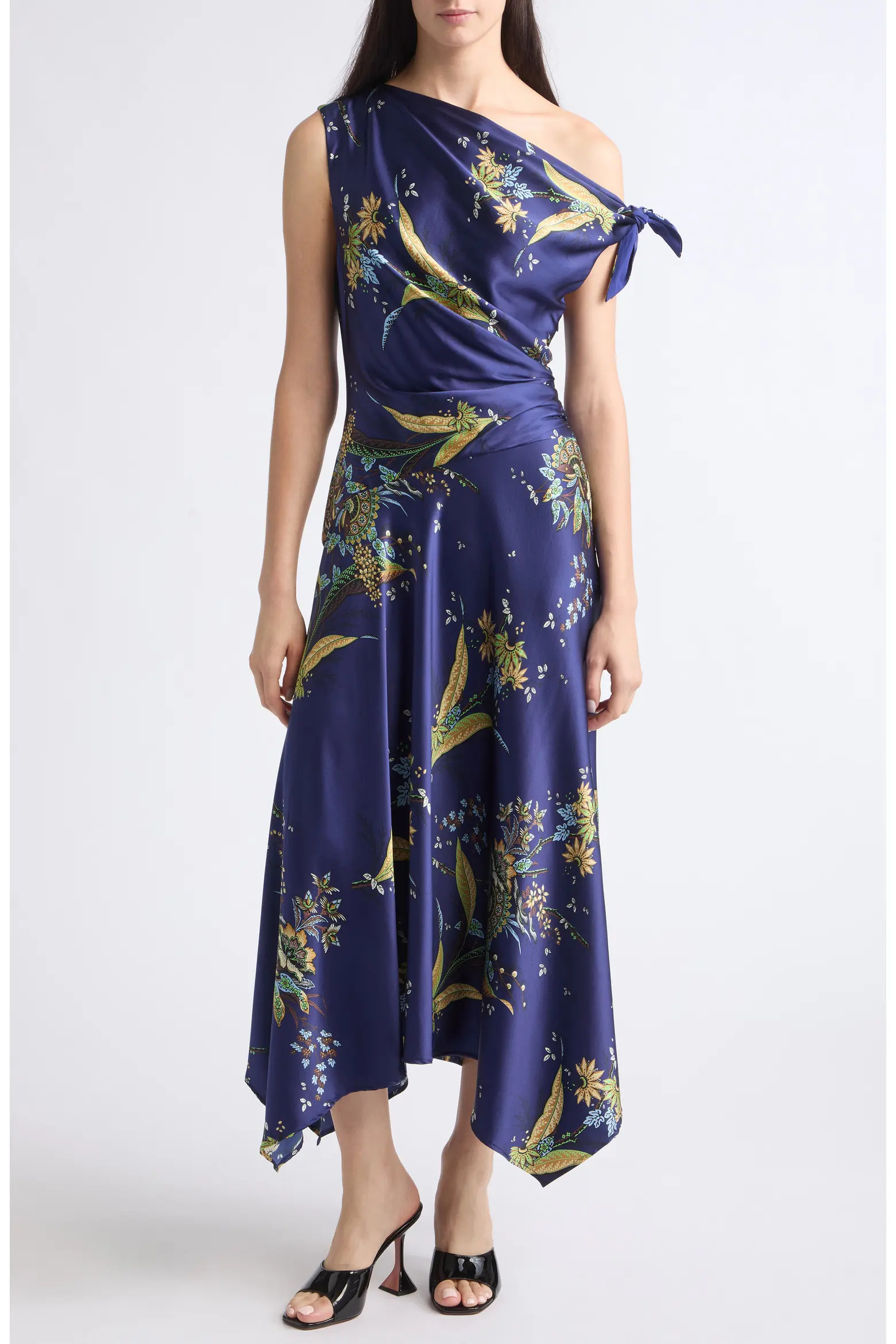 STAUD Portia One-Shoulder Silk Maxi Dress (Women) | Nordstrom | Nordstrom