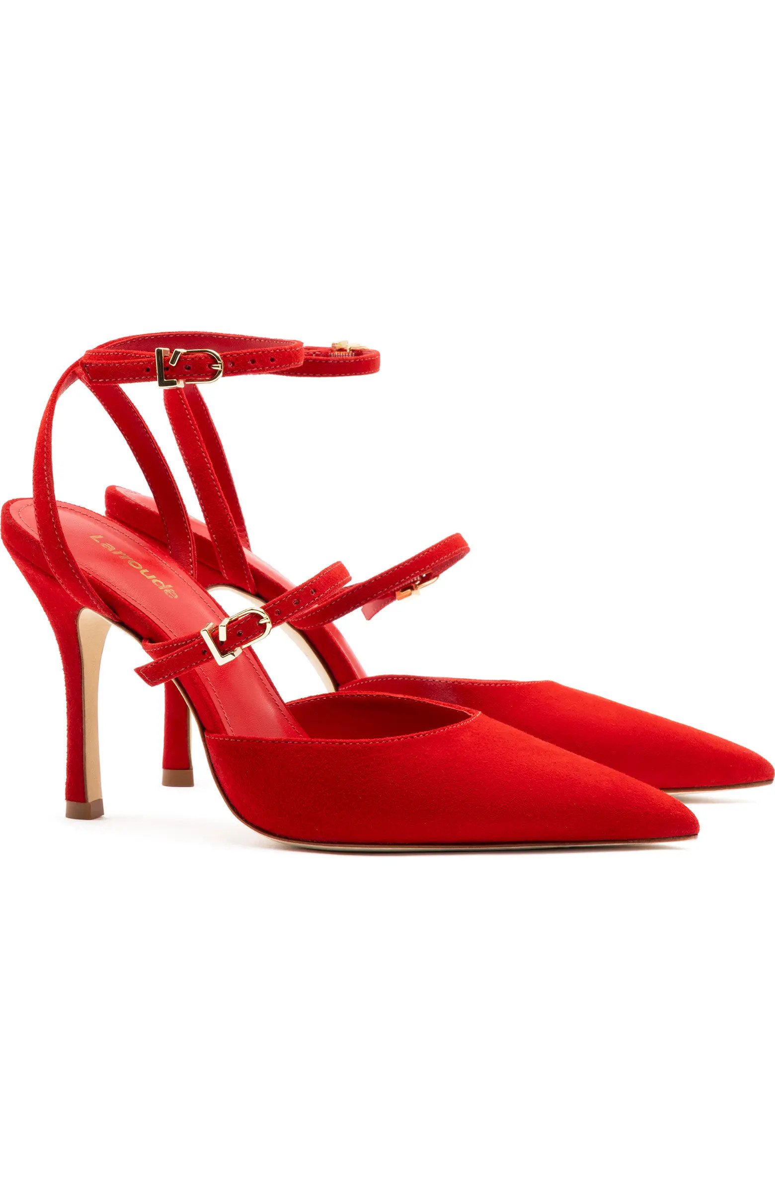 Larroudé Kris Ankle Strap Pointed Toe Pump (Women) | Nordstrom | Nordstrom