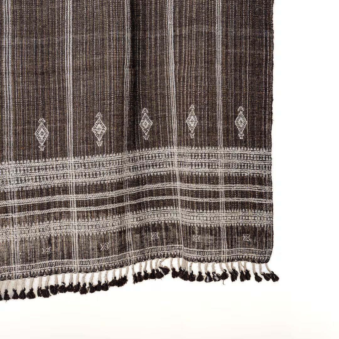 BRONZITE | Hand-loom, Hand-dyed, Vintage Indian Wool Bhujodi Throw Blanket | Etsy (US)