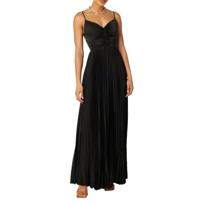 Petal & Pup Naira Pleated Maxi Dress in Sunset Orange at Nordstrom, Size 10 | Nordstrom
