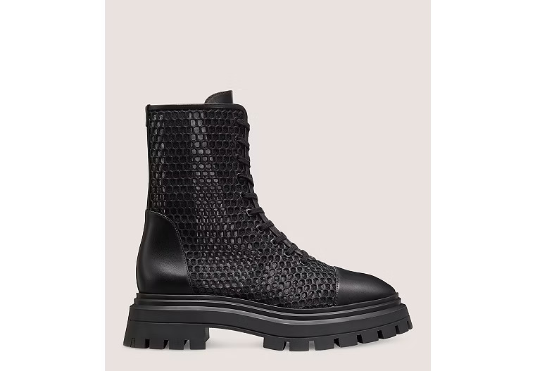 Bedford Mesh Lace-Up Bootie | Stuart Weitzman Outlet