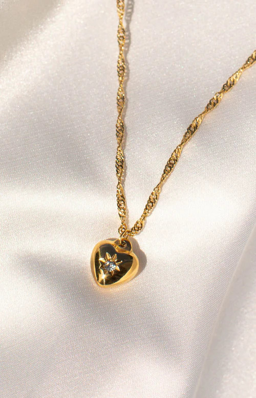 Tory Gold Stainless Steel Heart Necklace | Beginning Boutique (AU)