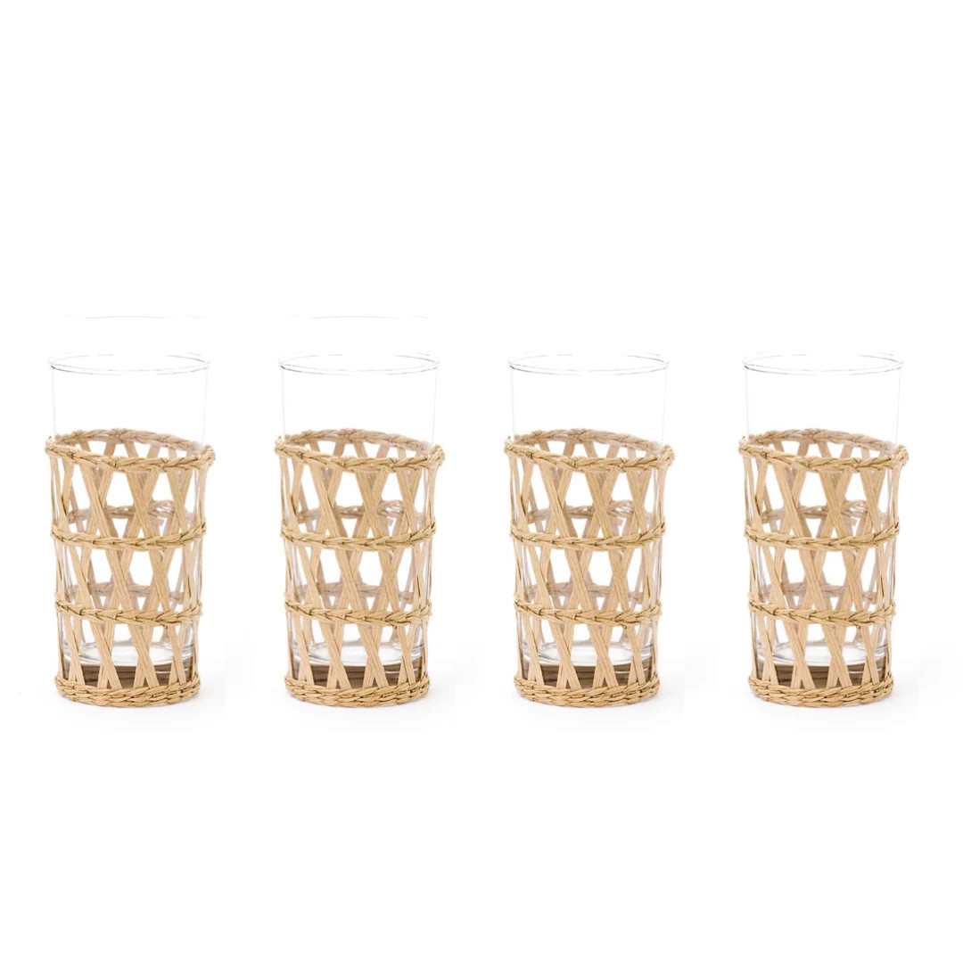 Island Wrapped Ice Tea Natural, Set of 4 | Amanda Lindroth