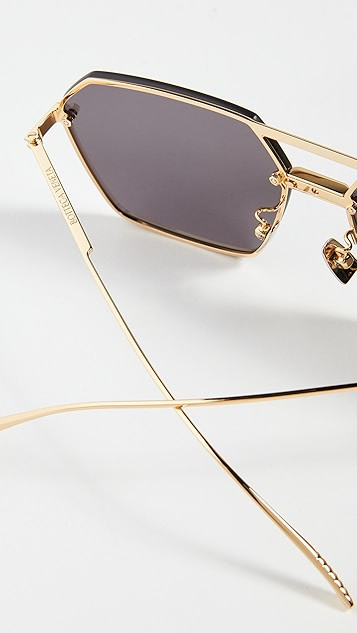 Oversized Geometric Aviators | Shopbop