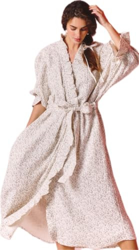 NOTHING FITS BUT Muslin Gauze Robe Maternity Gown, Women’s Cotton Classic Nursing Robe, Puffed Sleeves, Ichika, One Size | Amazon (UK)