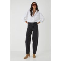 Womens Barrel Leg Denim Jeans - Black - 10 | boohoo (US & Canada)