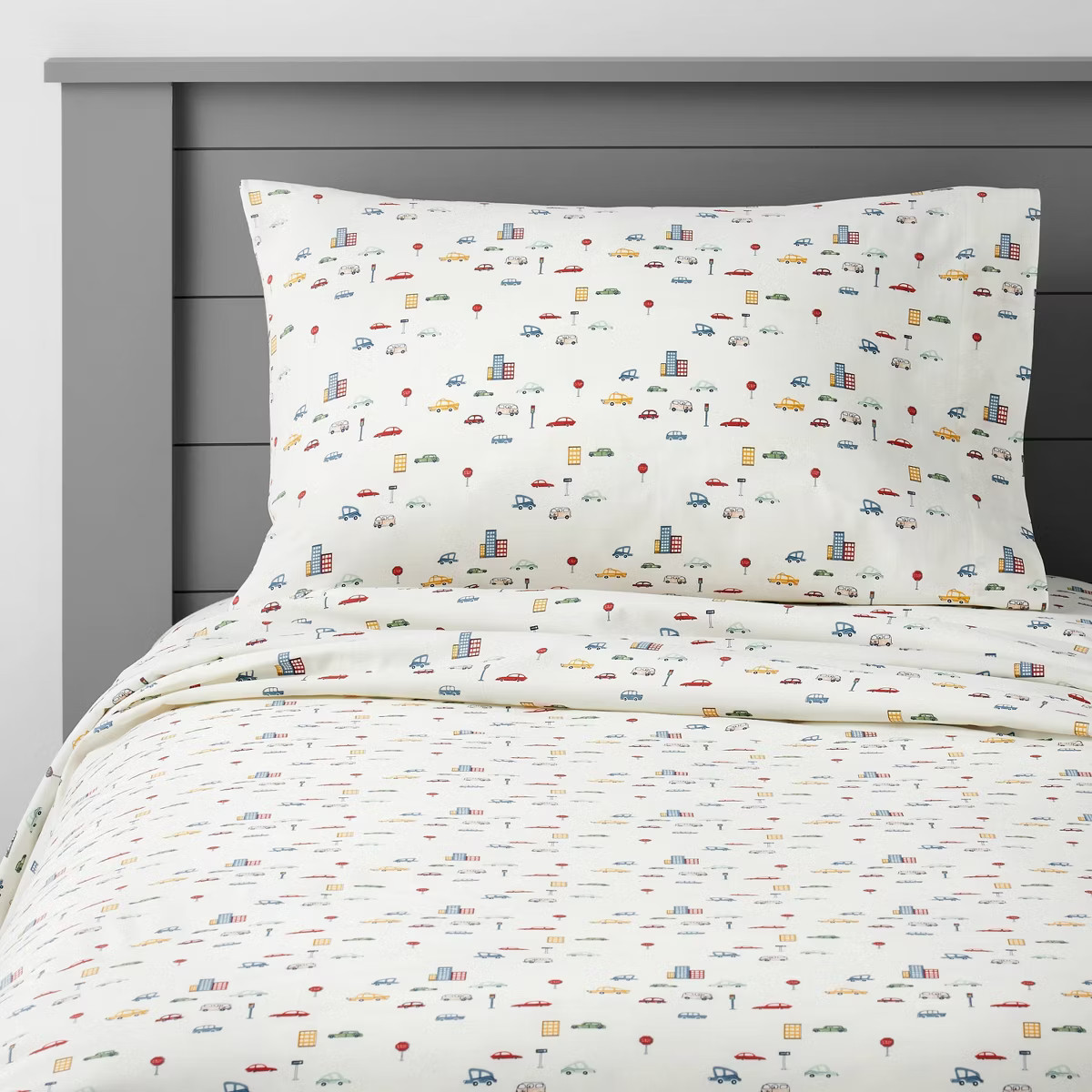 City Cars Cotton Kids' Sheet Set - Pillowfort™ | Target
