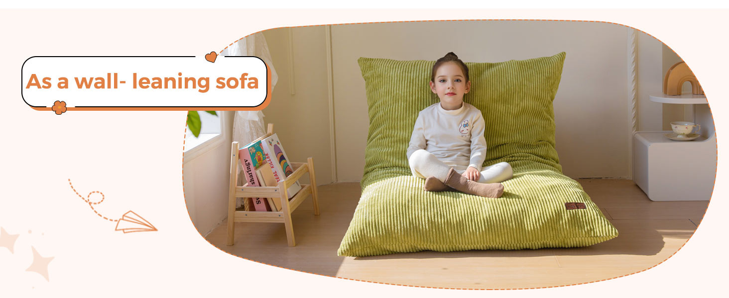 MAXYOYO 3 in 1 Kids Bean Bag Chair Bed, Convertible Chair Folds from Bean Bag to Lounger, Child F... | Amazon (US)