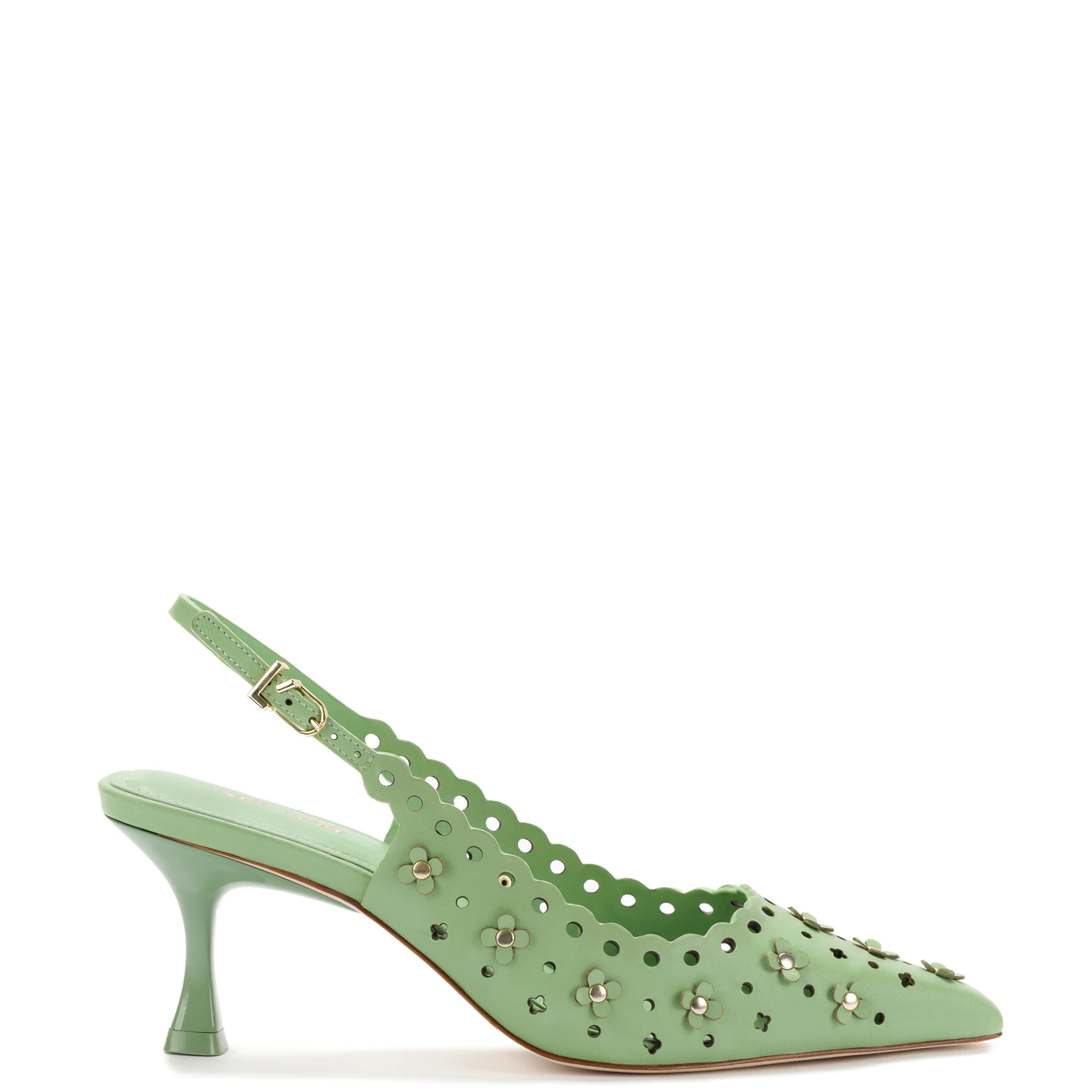 Jasmine Pump In Mint Leather | Larroude