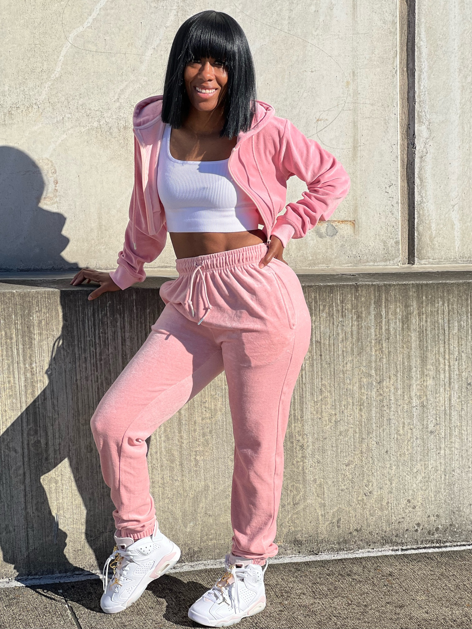 Prettylittlething Pink Sweatsuit! 

#LTKstyletip #LTKfindsunder100 #LTKSeasonal