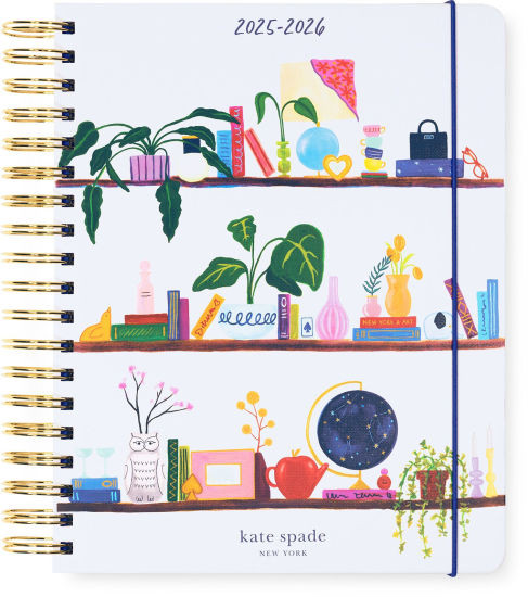 2025-2026 Kate spade New York 17 Month Mega Planner, Charmed Bookshelf Blue | Barnes & Noble