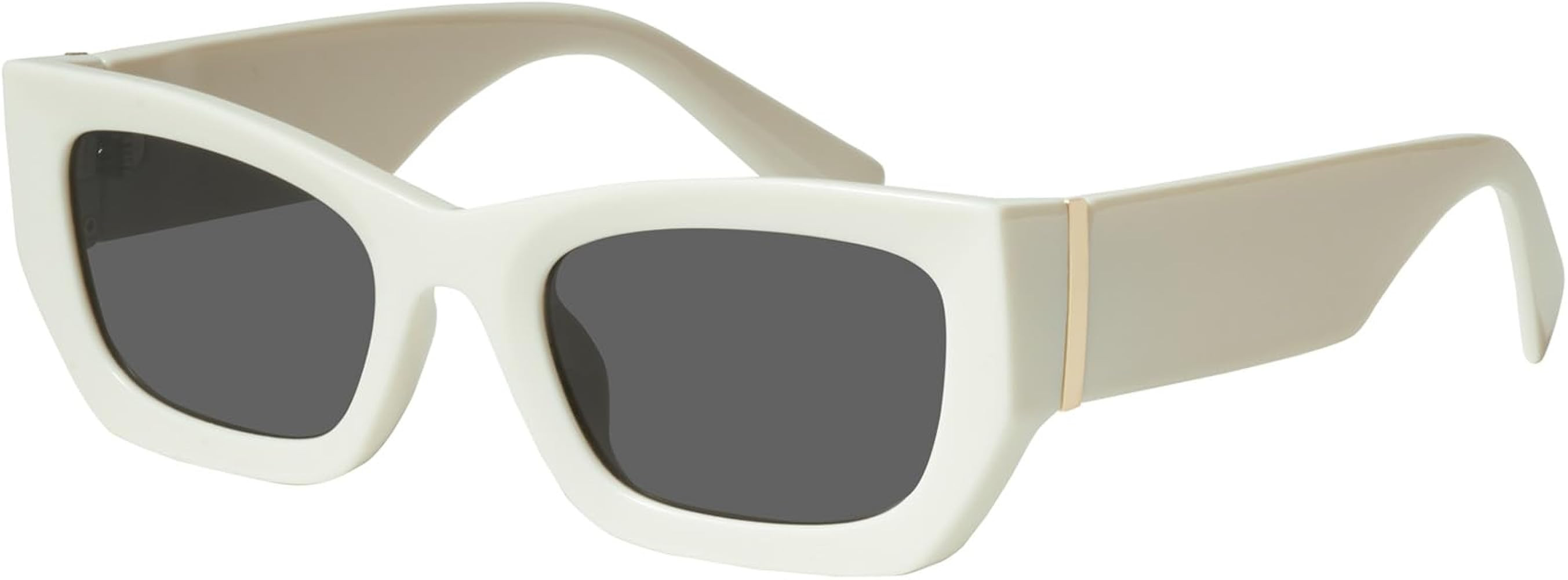 mosanana Retro Rectangle Cat Eye Polarized Sunglasses for Women Chunky Style MS52370 | Amazon (US)