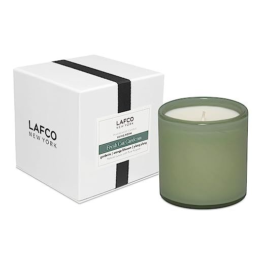 LAFCO New York Classic Candle, Fresh Cut Gardenia - 6.5 oz - 50-Hour Burn Time - Reusable, Hand B... | Amazon (US)