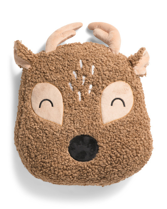 Shaped Reindeer Head Pillow | TJ Maxx