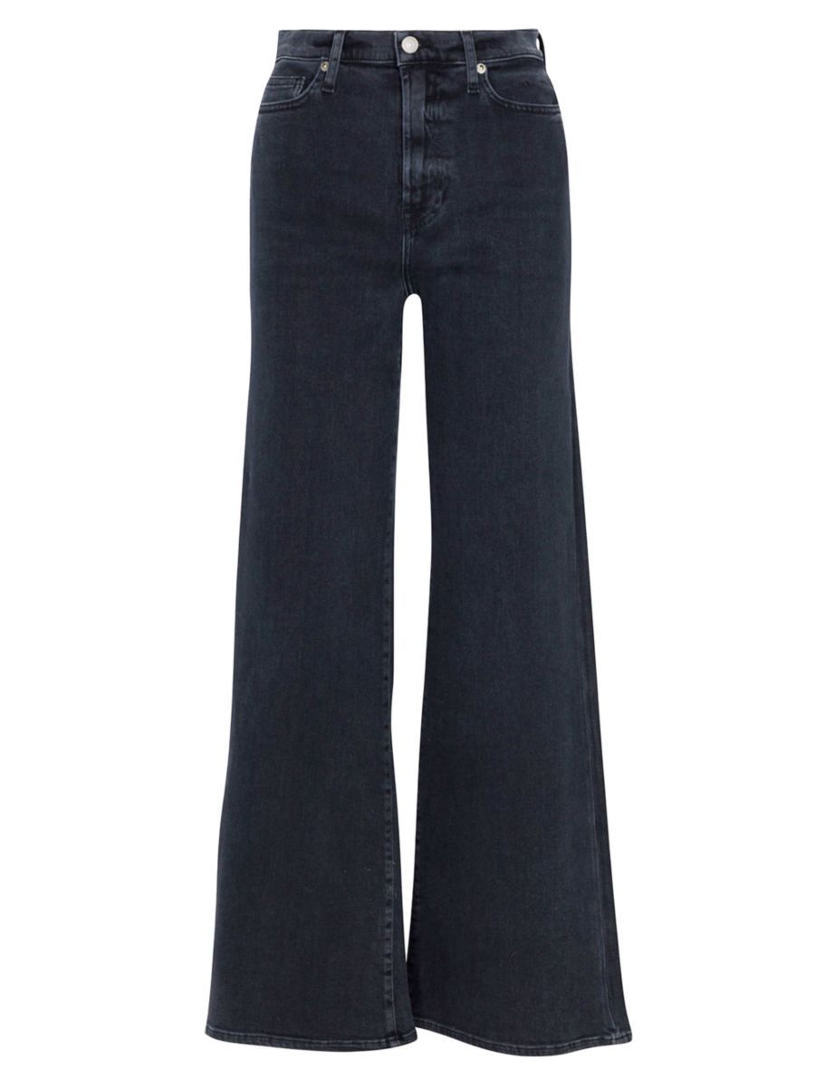 Ultra High-Rise Stretch Wide-Leg Jeans | Saks Fifth Avenue