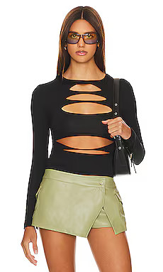 superdown Tatyana Cut Out Top in Black from Revolve.com | Revolve Clothing (Global)
