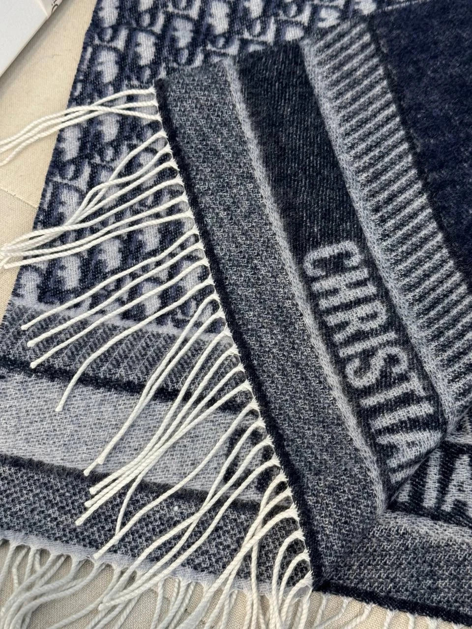 Dior scarf 50x200 cm, light grey with beige undertones, soft cashmere blend | eBay | eBay US