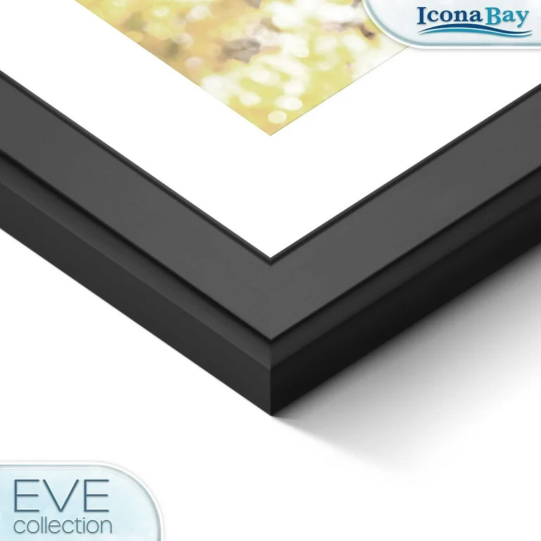Icona Bay 8x10 Black Picture Frame W/ 5x7 Mat, 1 PK, Eve Tabletop Picture Frames | Walmart (US)