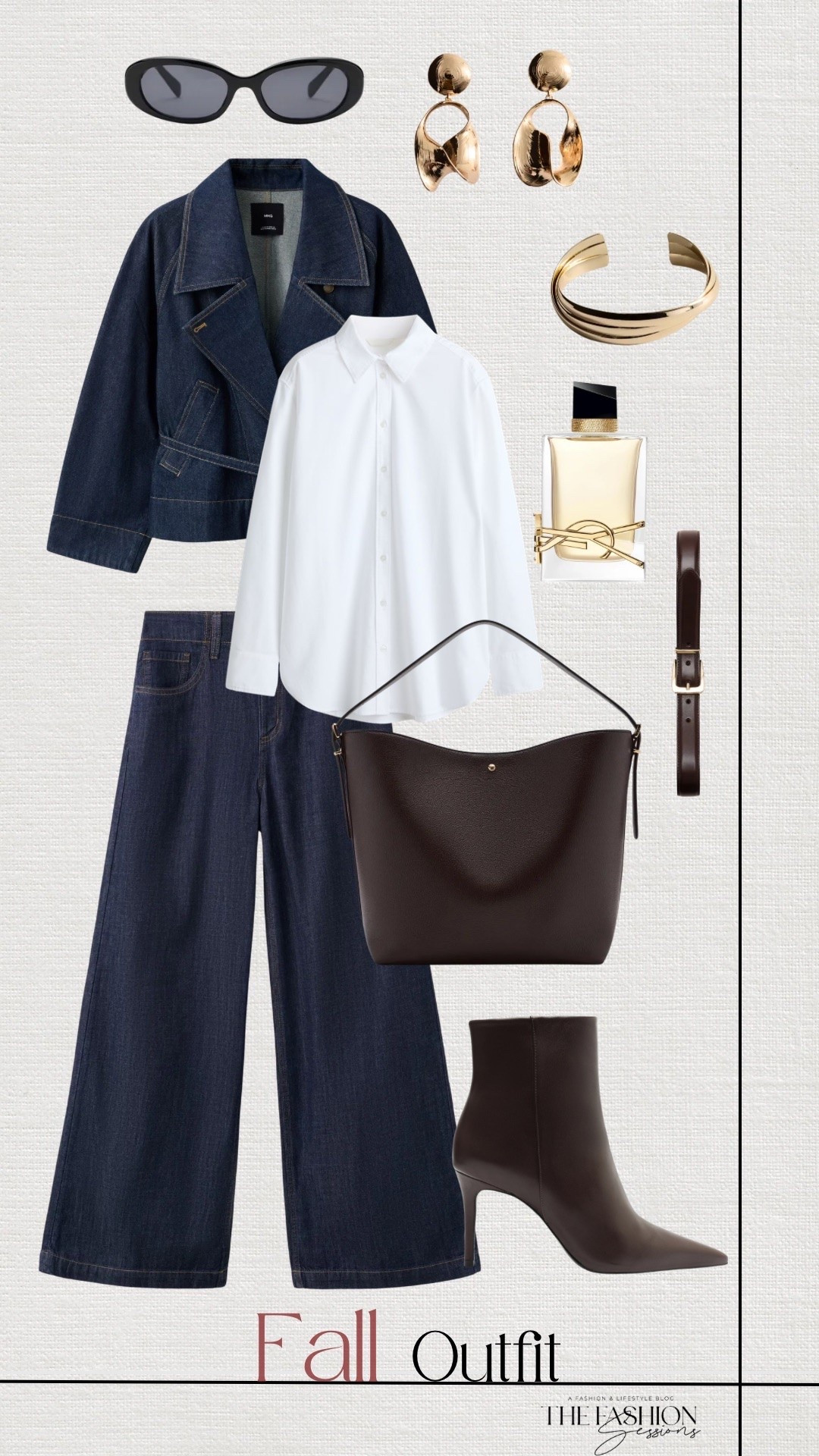 Fall Outfit | Denim Wrap Jacket | Denim Jeans | White Button Down | Brown Ankle Boots | Brown Tote Bag |

#LTKgrwm #LTKSeasonal #LTKootd