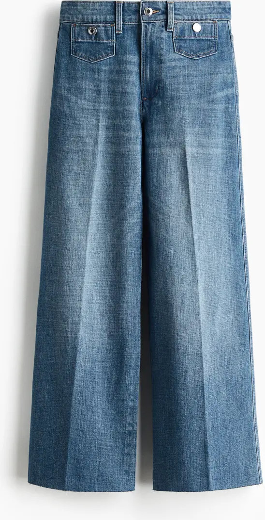 H&M Wide High Waist Ankle Jeans | Nordstrom | Nordstrom