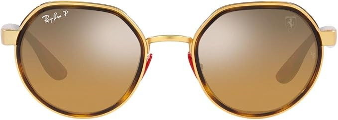 Ray-Ban RB3703m Scuderia Ferrari Collection Round Sunglasses | Amazon (US)