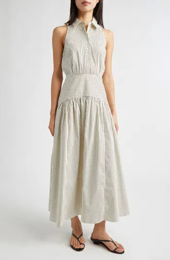 STAUD Romy Sleeveless Maxi Shirtdress | Nordstrom | Nordstrom