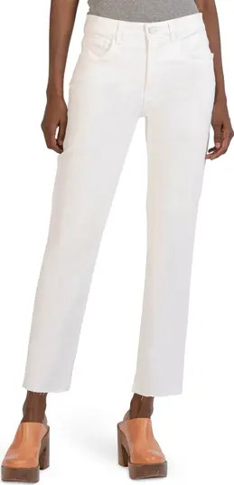 Rachael Fab Ab High Waist Raw Hem Mom Jeans | Nordstrom