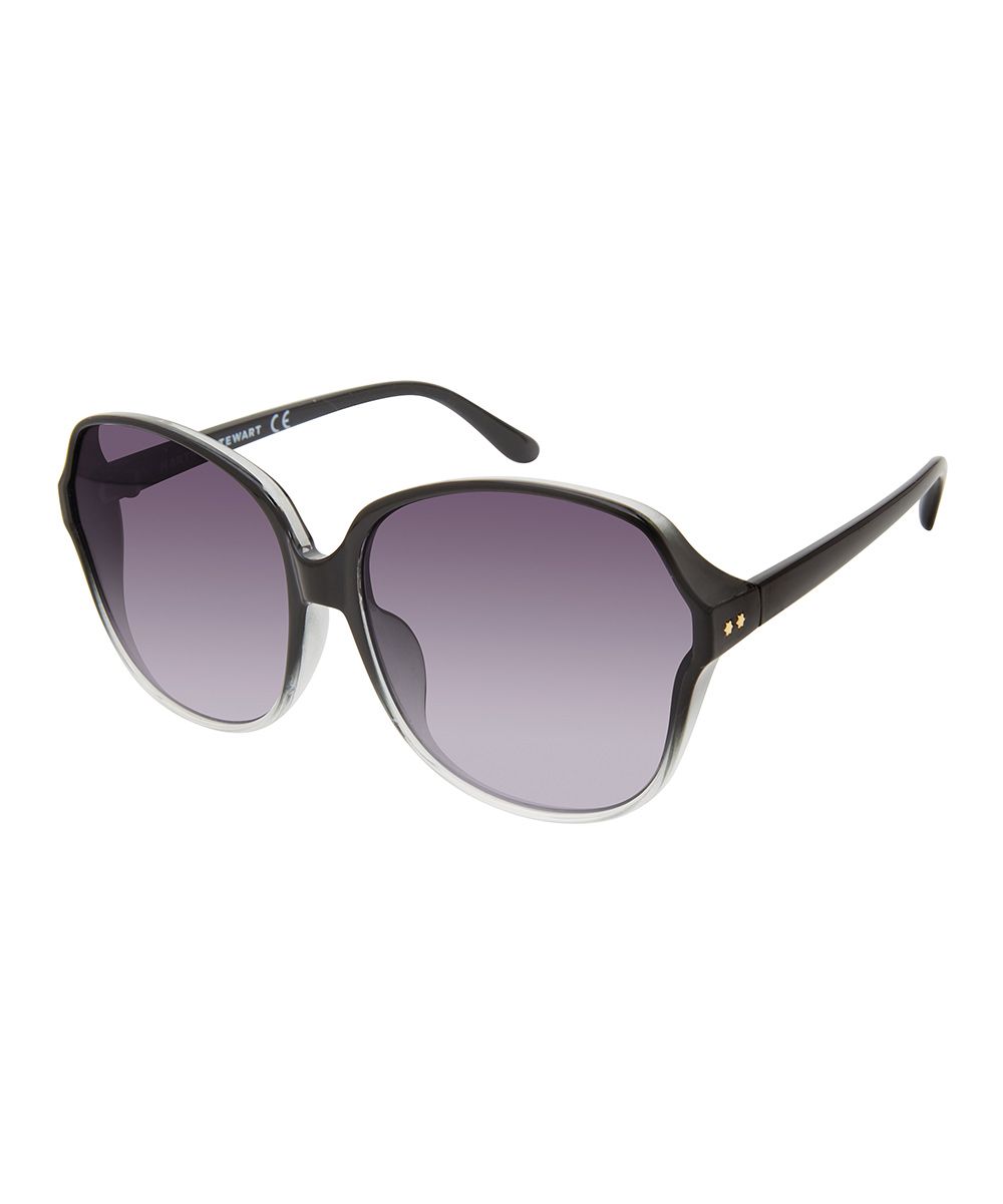 Martha Stewart Women's Sunglasses Black - Black Fade Retro Glam Oval Oversize Sunglasses | Zulily
