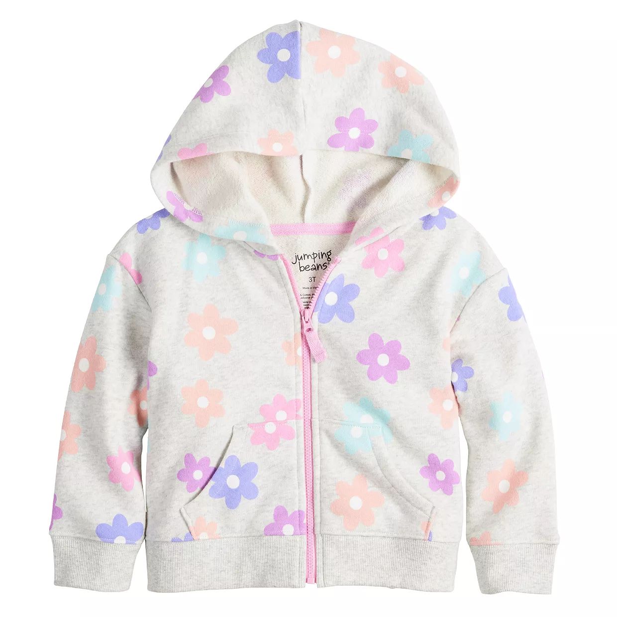Baby & Toddler Girl Jumping Beans® French Terry Zip Hoodie | Kohl's