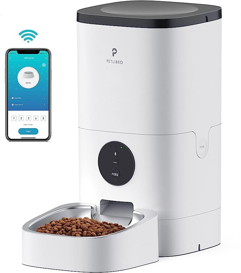 Amazon.com: PETLIBRO Automatic Cat Feeder, 2.4G WiFi Enabled Smart Food Dispenser with Stainless ... | Amazon (US)