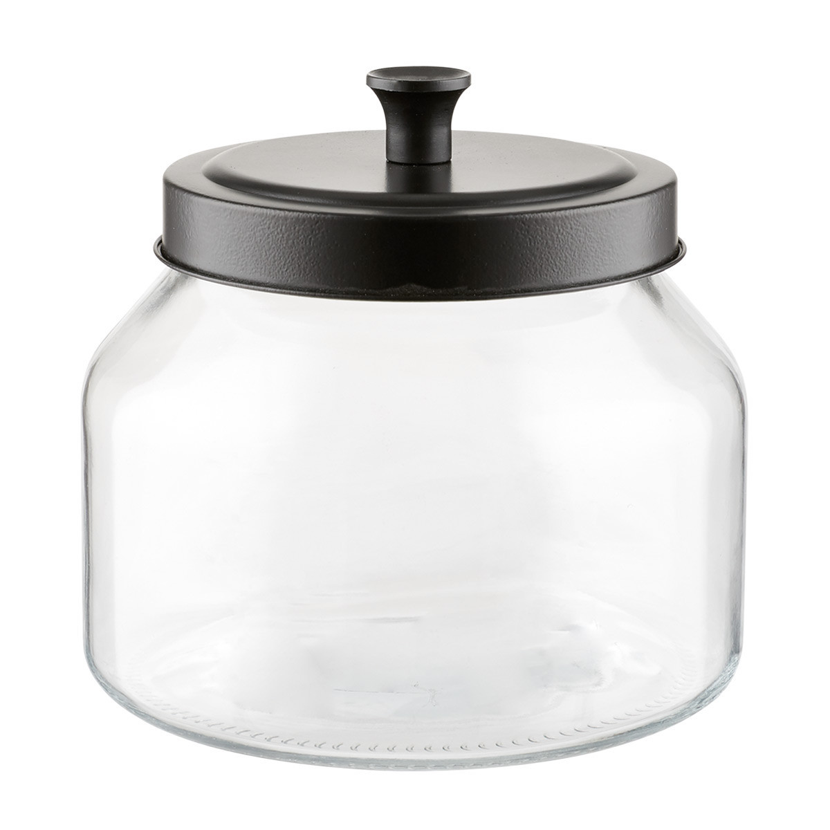 Glass Canisters with Matte Black Lids | The Container Store