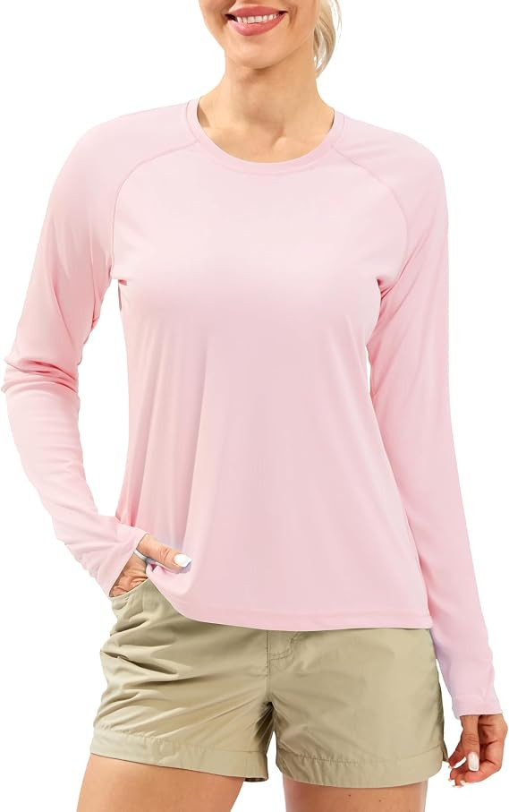 Women's UPF 50+ Sun Shirts Long Sleeve UV Protection Rash Guard Lightweight Quick Dry Workout Hik... | Amazon (US)