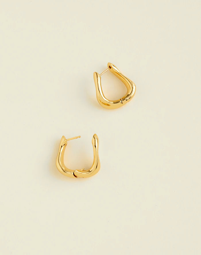 The Elevated Collection Curved Small Hoop Earrings | Madewell